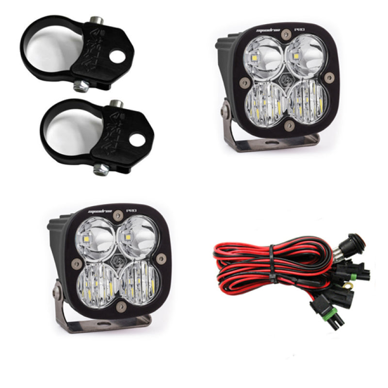 Baja Designs Squadron Pro LED Light Pods Kit w/A-Pillar Mounts/1.75in Harness