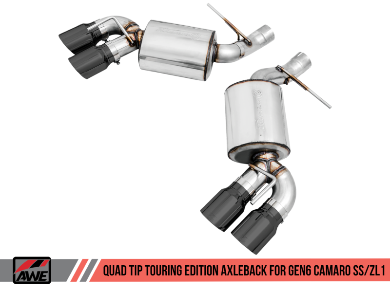 AWE Tuning 16-19 Chevrolet Camaro SS Axle-back Exhaust - Touring Edition (Quad Diamond Black Tips)