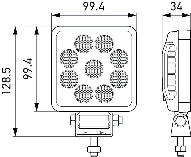 Hella ValueFit LED Work Light PS1000 LED MV CR LT