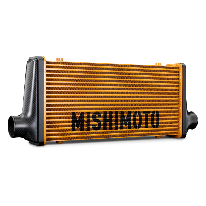 Mishimoto Universal Carbon Fiber Intercooler - Gloss Tanks - 600mm Black Core - S-Flow - G V-Band