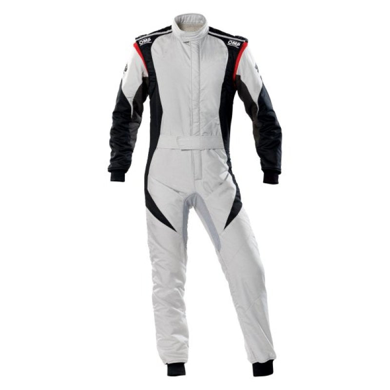 OMP First Evo Overall Silver/Black - Size 58 (Fia 8856-2018)