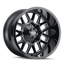 Load image into Gallery viewer, Mayhem 8107 Cogent 20x9 / 8x165.1 BP / 18mm Offset / 130.8mm Hub Black w/ Milled Spokes Wheel