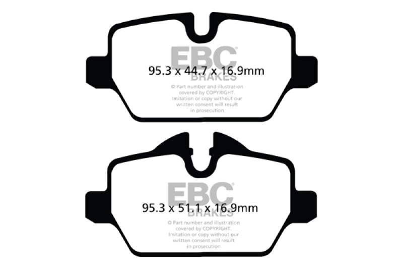 EBC 10+ Mini Countryman 1.6 Cooper Ultimax2 Rear Brake Pads