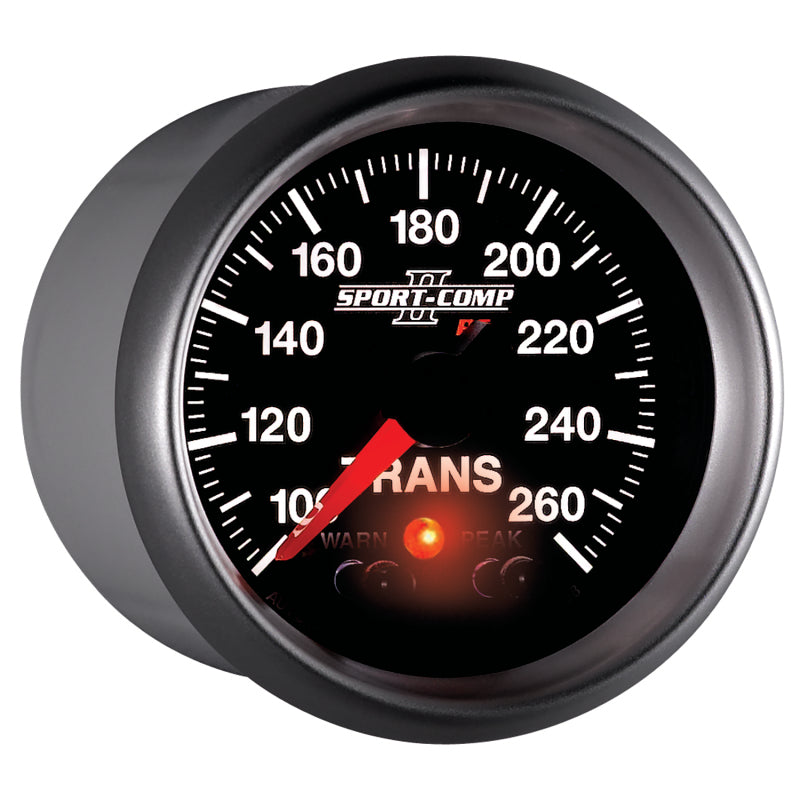 Autometer Elite 52.4mm 100-260F Transmission Temprature Peak & Warn w/ Electronic Control Gauge