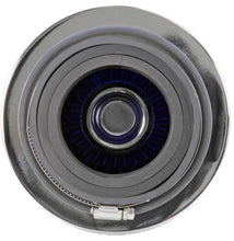 Load image into Gallery viewer, K&amp;N Universal Air Filter Chrome Round Tapered Blue - 4in Flange ID x 1.125in Flange Length x 5.5in H