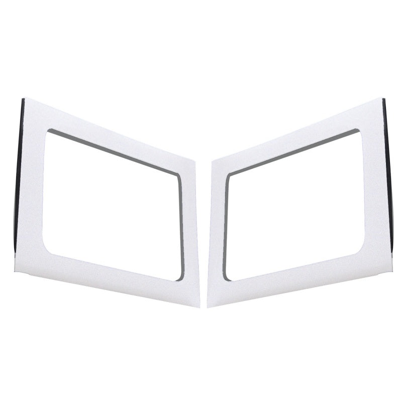 DEI 11-18 Jeep Wrangler JK 4-Door Boom Mat Rear Side Window Trim - 2 Piece - White