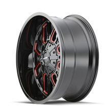 Load image into Gallery viewer, Mayhem 8107 Cogent 20x10 / 8x165.1 BP / -19mm Offset / 130.8mm Hub Black w/ Prism Red Wheel