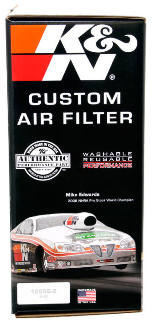 K&N Custom Round Filter 5-1/8in FLG / 11in Dia / 4-3/4in H w/VENT