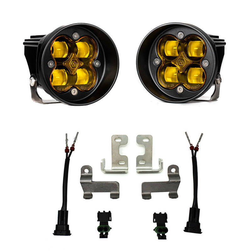 Baja Designs 12-21 Toyota Tacoma/Tundra/4Runner Squadron-R Fog Pocket Light Kit - SAE Amber