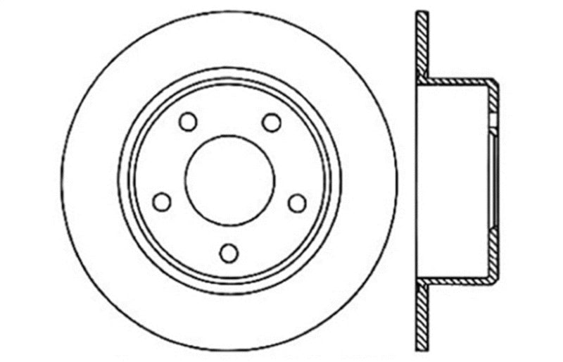 StopTech 05-13 Chrysler300/300C / 09-12 Dodge Challenger Rear Left Drilled & Slotted Rotor