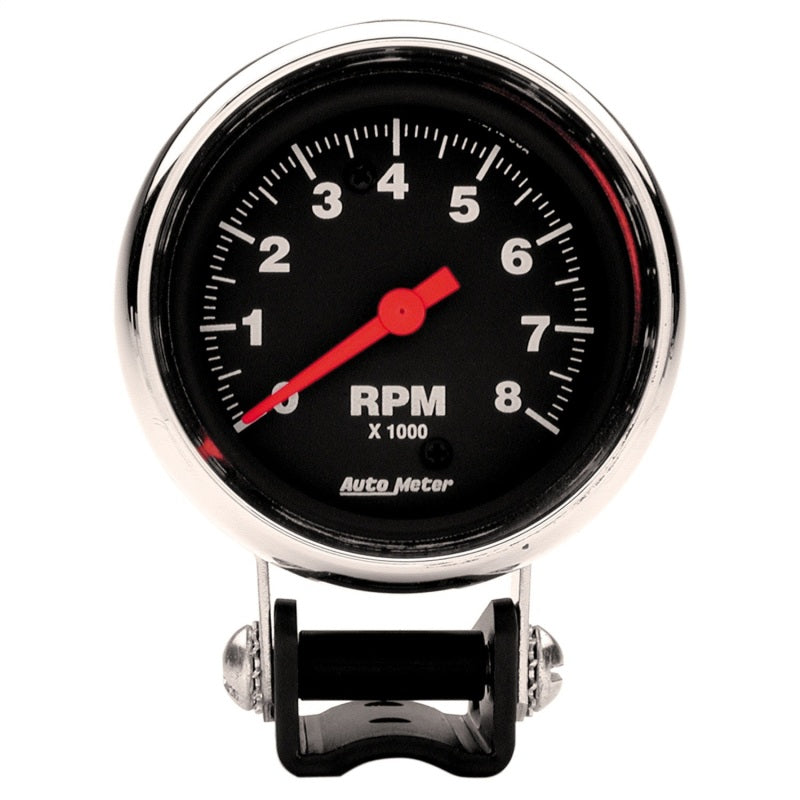 AutoMeter Gauge Tachometer 2-5/8in. 8K RPM Pedestal Traditional Chrome