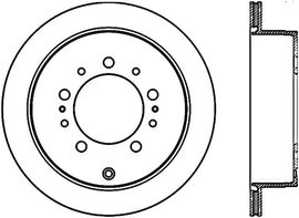 StopTech Sport Slot 08-13 Lexus LX450/470/570 / 07-12 Toyota Tundra Slotted Left Rear CRYO Rotor