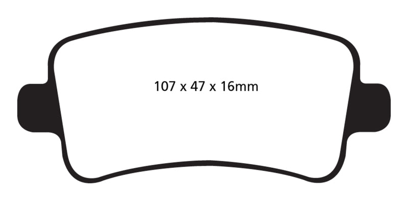 EBC 10+ Buick Allure (Canada) 3.0 Yellowstuff Rear Brake Pads