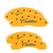 Load image into Gallery viewer, MGP 4 Caliper Covers Engraved Front &amp; Rear MGP Yellow finish black ch