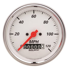 Load image into Gallery viewer, AutoMeter Gauge Speedometer 3-3/8in. 120MPH Elec. Prog. W/ Wheel Odo Arctic White