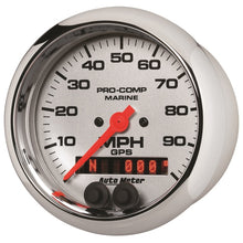 Load image into Gallery viewer, Autometer Marine Chrome 3-3/8in 100MPH GPS Speedometer Gauge