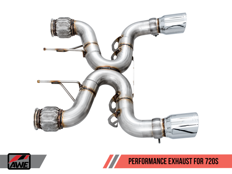 AWE Tuning McLaren 720S Performance Exhaust - Chrome Silver Tips