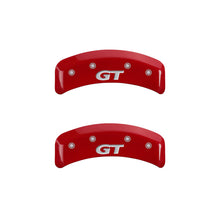 Load image into Gallery viewer, MGP 4 Caliper Covers Engraved Front Mustang Engraved Rear SN95/GT Red finish silver ch