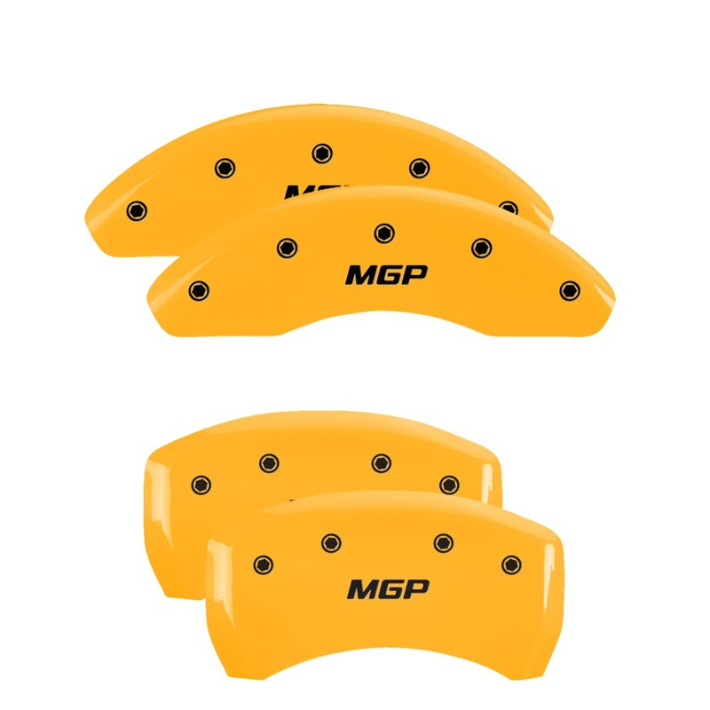 MGP 4 Caliper Covers Engraved F & R Chrysler Wing Yellow Finish Black Char 2008 Chrysler PT Cruiser