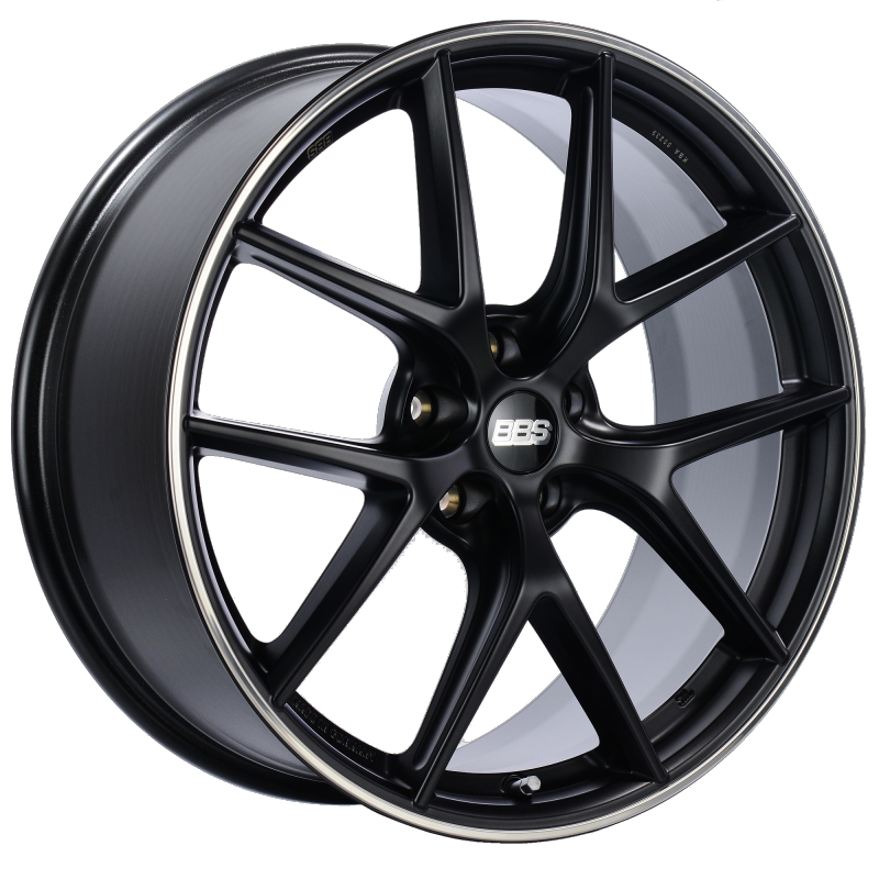 BBS CI-R 20x8.5 5x114.3 ET40 Satin Black Polished Rim Protector Wheel -82mm PFS/Clip Required