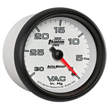 Load image into Gallery viewer, AutoMeter Gauge Vacuum 2-5/8in. 30Inhg Mechanical Phantom II