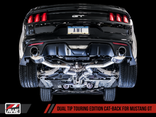 Load image into Gallery viewer, AWE Tuning S550 Mustang GT Cat-back Exhaust - Touring Edition (Chrome Silver Tips)