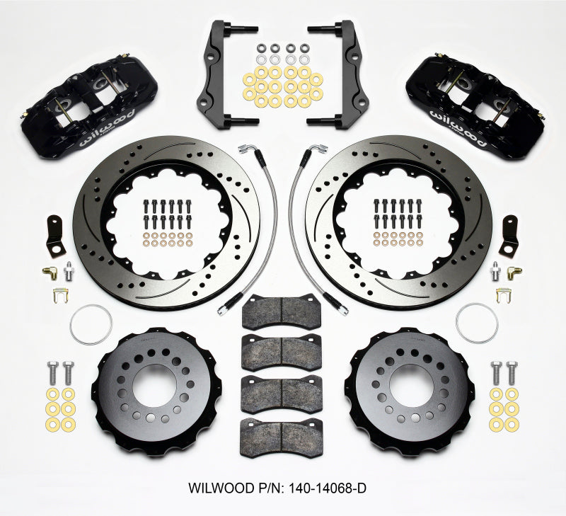 Wilwood AERO4 Rear Kit 14.25in Drilled 2014-Up Challenger w/Lines