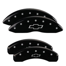 Load image into Gallery viewer, MGP 4 Caliper Covers Engraved Front &amp; Rear With stripes/Charger Black finish silver ch