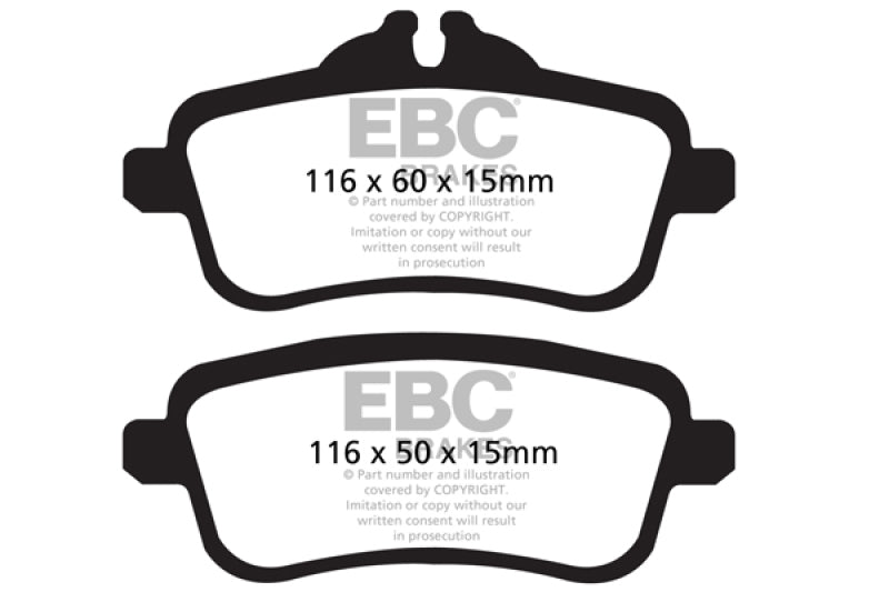 EBC 13-16 Mercedes-Benz GL350 3.0 TD Greenstuff Rear Brake Pads