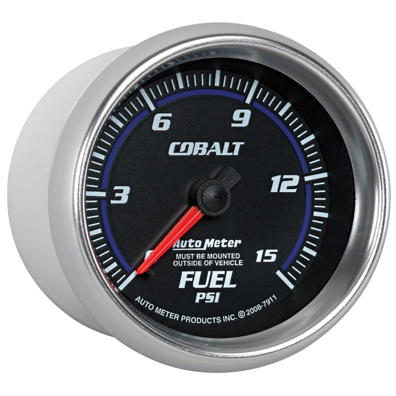 Autometer Cobalt 2-5/8in  Mechanical Fuel Pressure Gauge 0-15 PSI