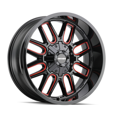 Load image into Gallery viewer, Mayhem 8107 Cogent 20x10 / 8x165.1 BP / -19mm Offset / 130.8mm Hub Black w/ Prism Red Wheel