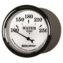 Load image into Gallery viewer, AutoMeter Gauge Water Temp 2-1/16in. 250 Deg. F Elec Old Tyme White II