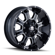 Load image into Gallery viewer, Mayhem 8103 Fierce 17x9 / 6x135 BP / -12mm Offset / 106mm Hub Black w/ Milled Spokes Wheel