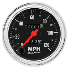 Load image into Gallery viewer, Autometer Traditional Chrome 3-3/8in 120 MPH In-Dash Full Sweep Mechanical Speedometer