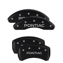 Load image into Gallery viewer, MGP 4 Caliper Covers Engraved Front &amp; Rear MGP Black finish silver ch