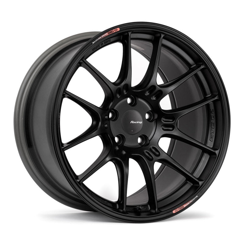 Enkei GTC02 18x10.5 5x114.3 45mm Offset 75mm Bore Matte Black Wheel