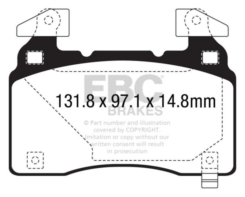 EBC 11-15 Chevrolet Camaro (5th Gen) 6.2 Ultimax2 Front Brake Pads