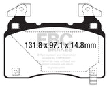 EBC 11-15 Chevrolet Camaro (5th Gen) 6.2 Ultimax2 Front Brake Pads