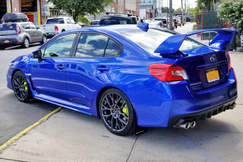 Rally Armor 15-21 Subaru WRX/STI Black UR Mud Flap w/Green Logo