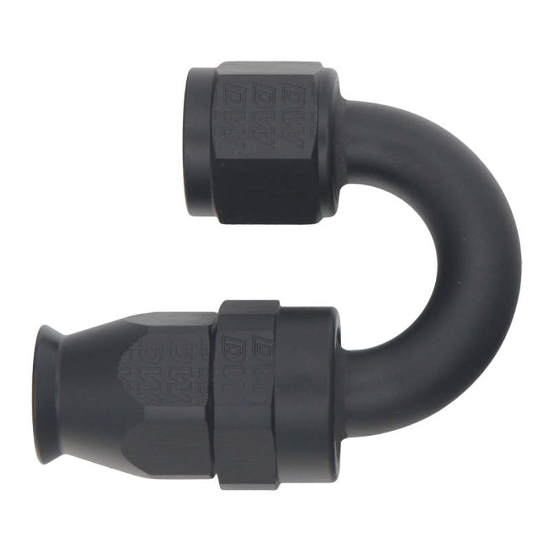 DeatschWerks 8AN Female Swivel 180-Degree Hose End PTFE (Incl Olive Insert) - Anodized Matte Black