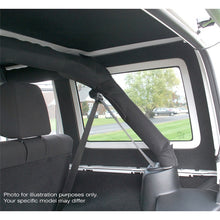 Load image into Gallery viewer, DEI 11-18 Jeep Wrangler JK 4-Door Boom Mat Rear Side Window Trim - 2 Piece - Black Leather Look