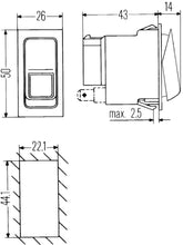 Load image into Gallery viewer, Hella Switch Rocker Spdt 6 Pole