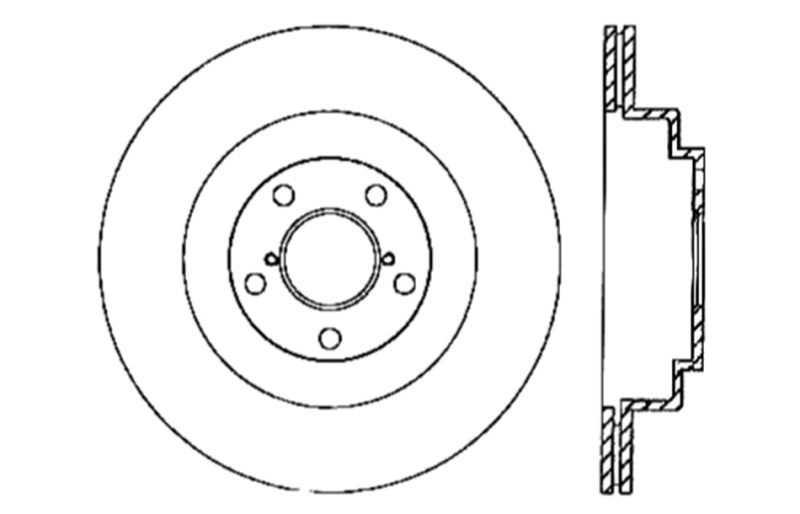 StopTech 06-07 Subaru Impreza WRX (Exc STi) Slotted & Drilled Left Rear Rotor