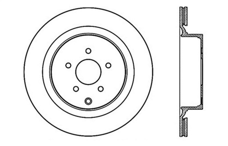 StopTech 09 Infiniti FX50 SportStop Slotted & Drilled Rear Left Rotor