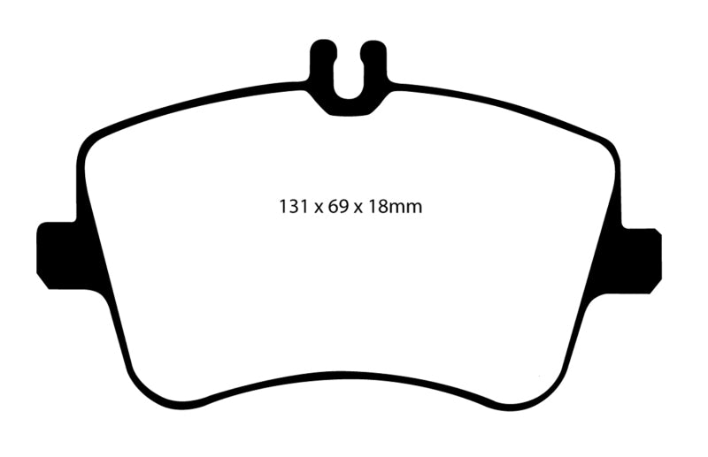 EBC 02-05 Mercedes-Benz C230 (W203) 1.8 Supercharged (European Model) Yellowstuff Front Brake Pads