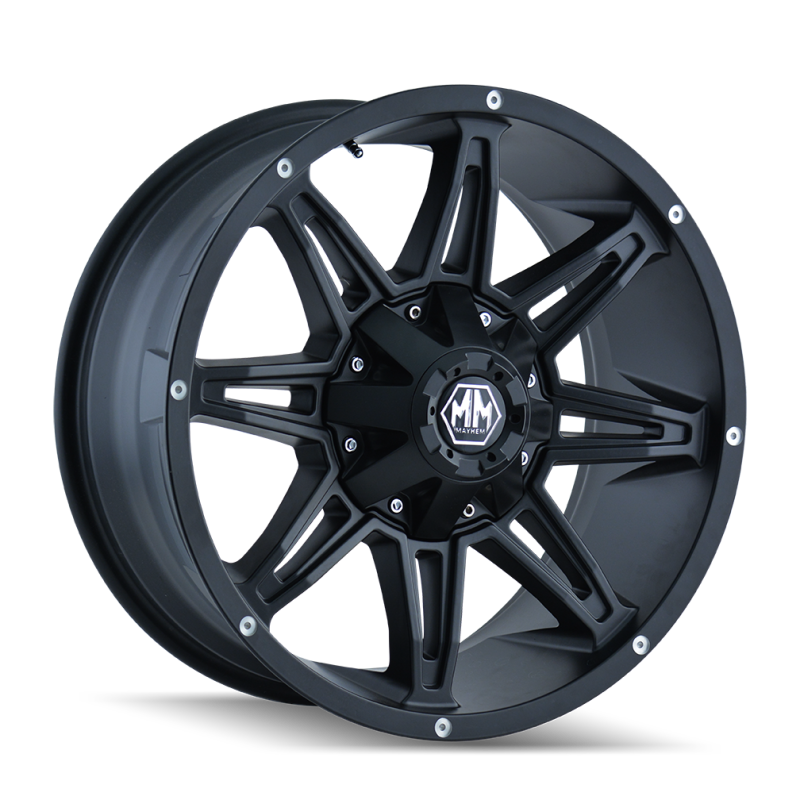 Mayhem 8090 Rampage 18x9 / 6x135 BP / -12mm Offset / 106mm Hub Matte Black Wheel