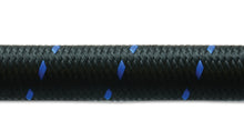 Load image into Gallery viewer, Vibrant -8 AN Two-Tone Black/Blue Nylon Braided Flex Hose (5 foot roll)