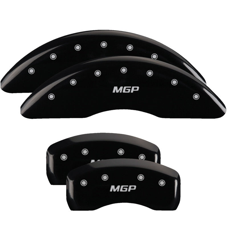 MGP 4 Caliper Covers Engraved Front & Rear 300 Black finish silver ch