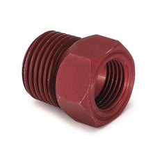 Load image into Gallery viewer, AutoMeter Fitting Adapter 1/2in. NPT Male Aluminum Red For Mech. Temp. Gauge