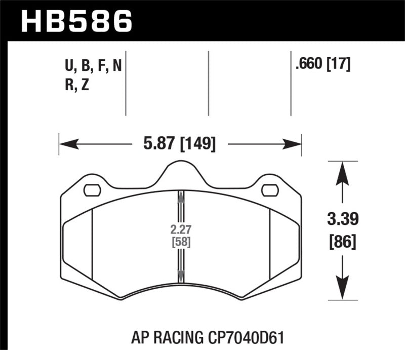 Hawk AP Racing CP7040 DTC-70 Race Brake Pads